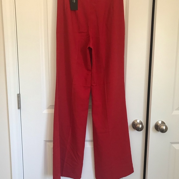 NWT Arc & Co red wide leg trousers size S - Picture 3 of 3
